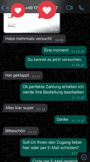 Deutsche IPTV Kundenbewertung WhatsApp 6