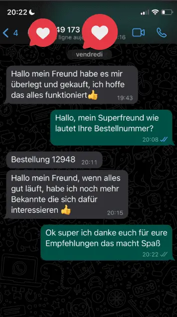 Deutsche IPTV Kundenbewertung WhatsApp 3
